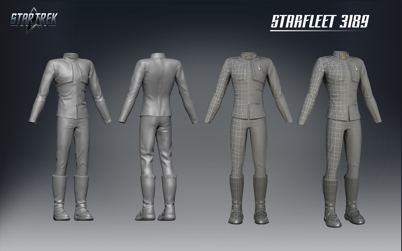 3189 Starfleet Uniform Hi-res sculpt and Iray renders