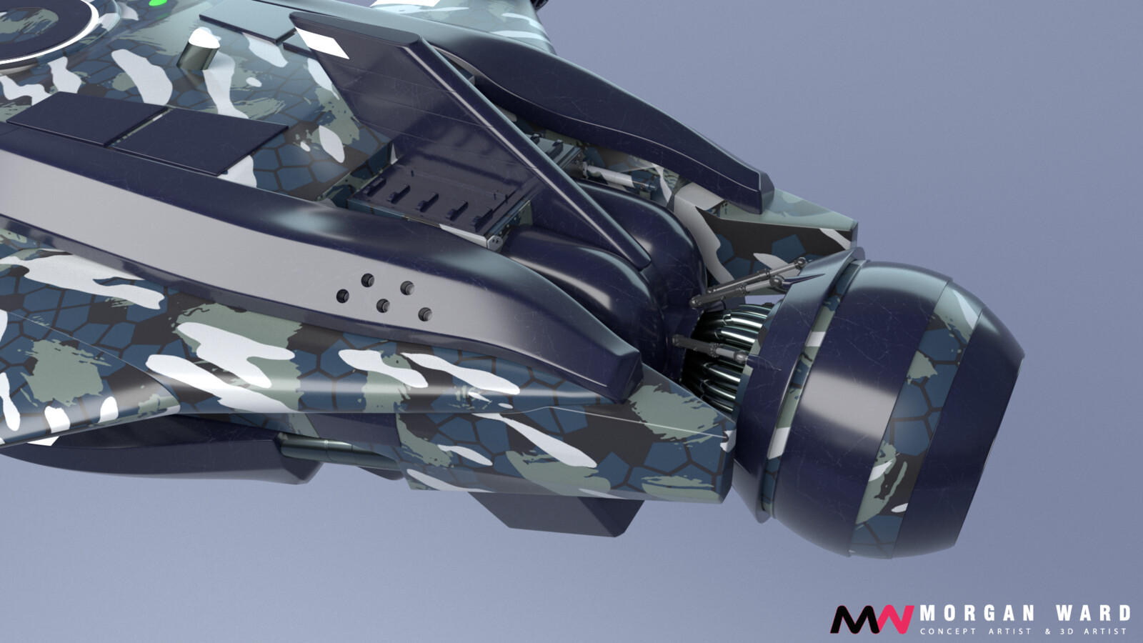 Aquaflage - rear thruster detail