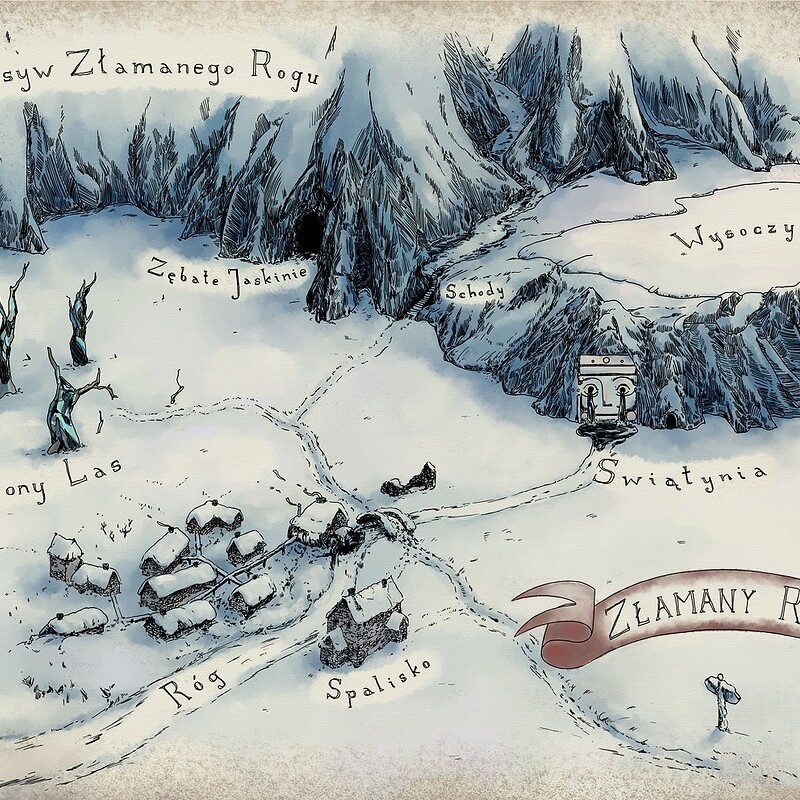 Winter scenery map commission