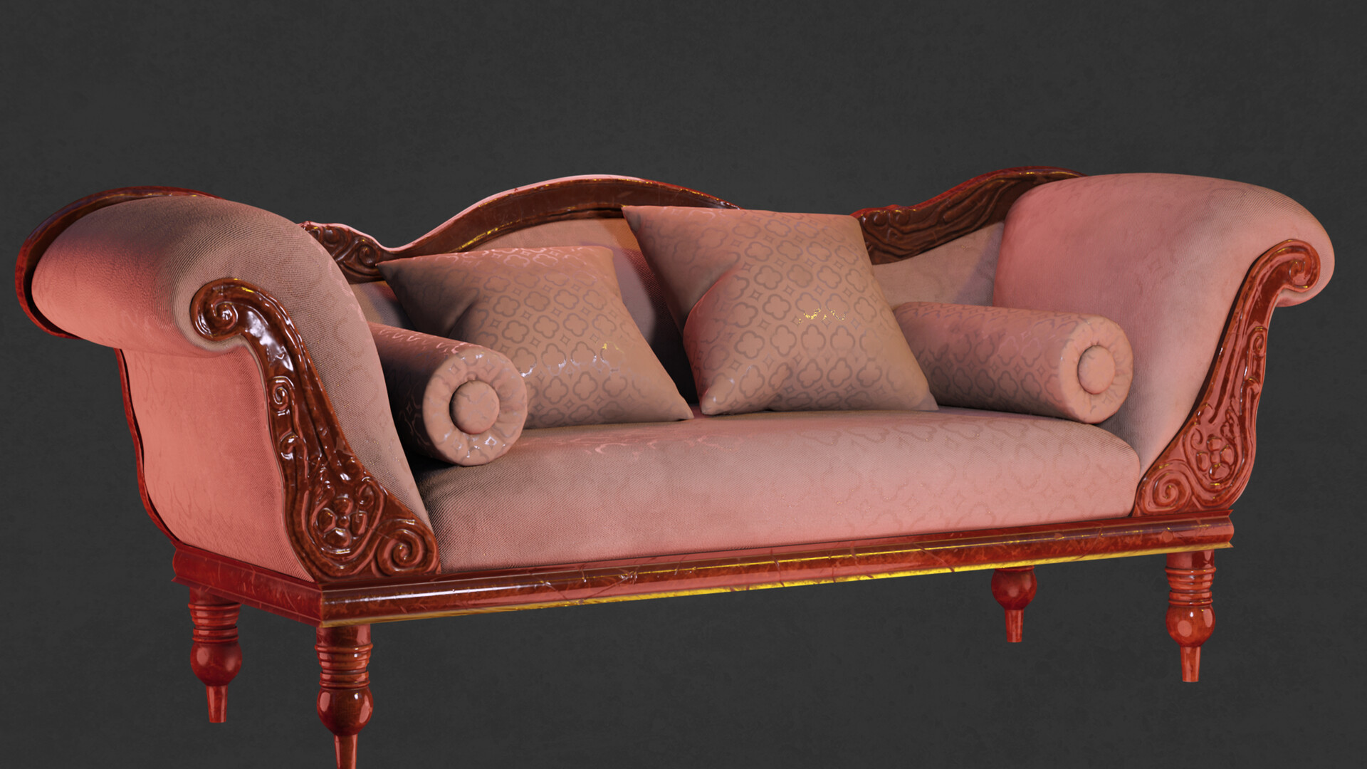 ArtStation Victorian Camelback Sofa