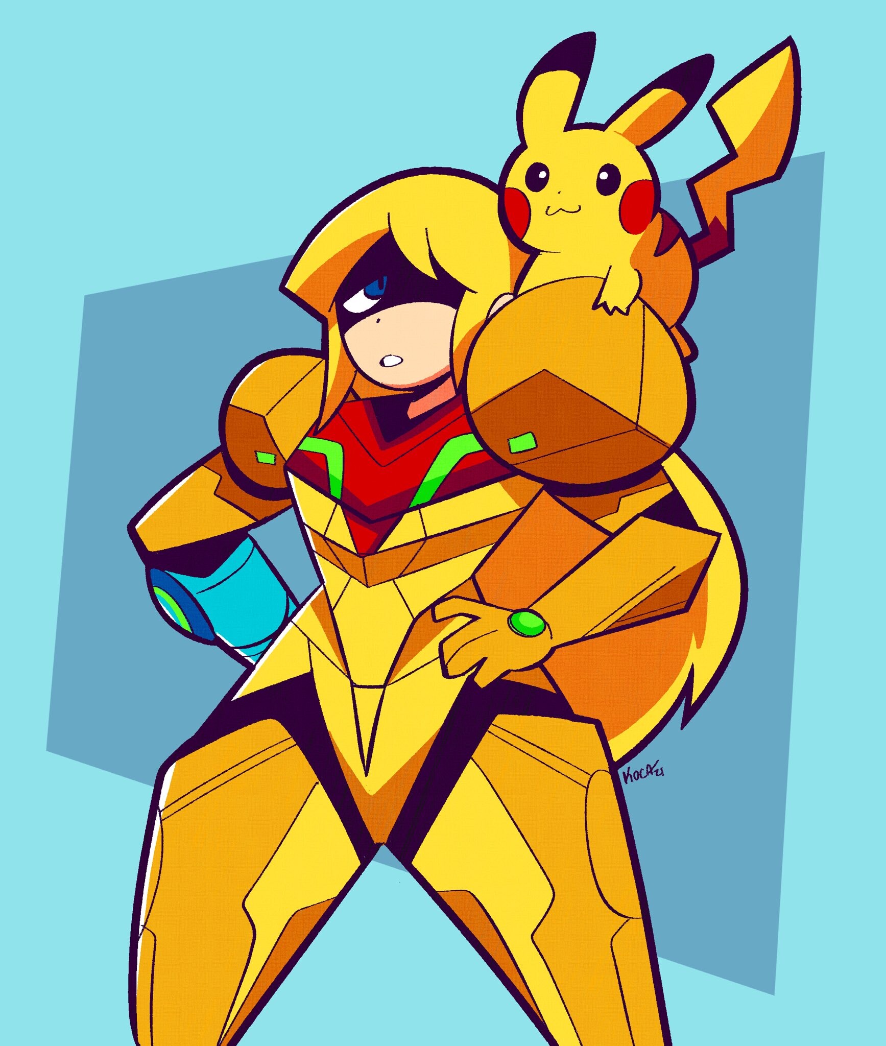 ArtStation - Samus and Pikachu