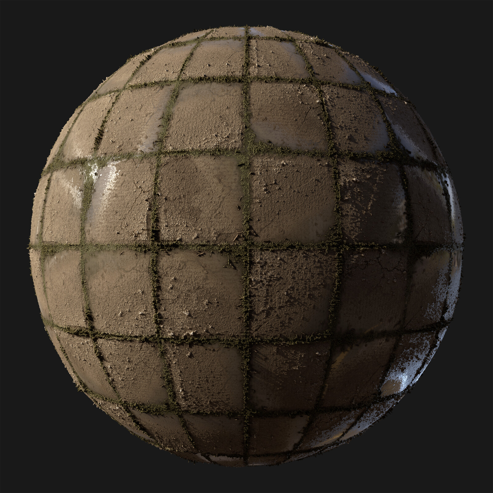 Worn Pavement Study made 100% in Substance Designer