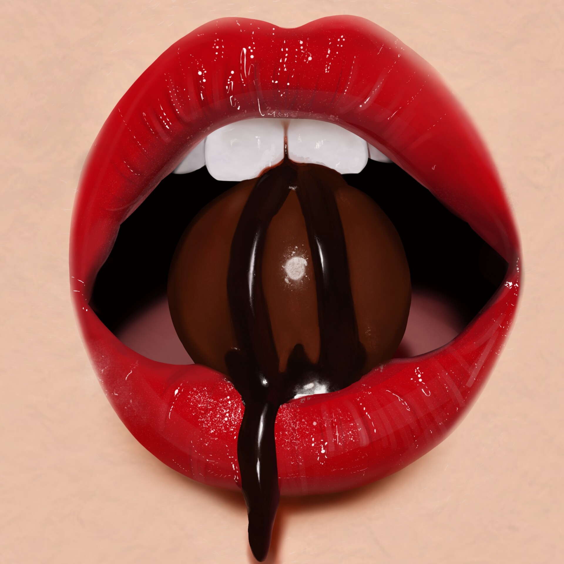 Вишня сладкая на губах твоих. Губы. Сочные губы. Сладкие губы. Шоколадные губы.