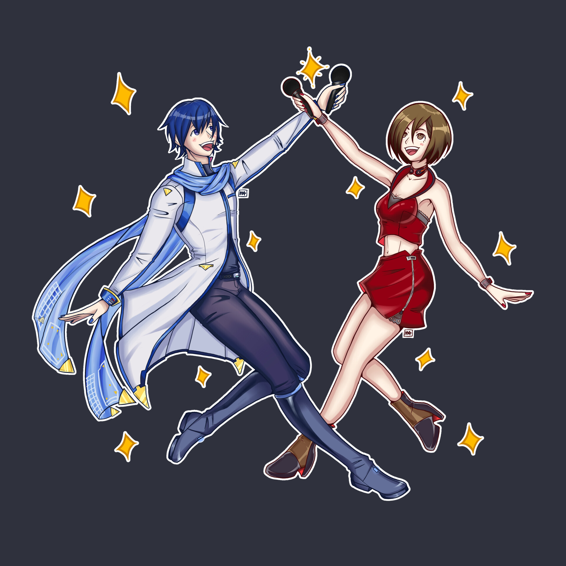 Artstation Vocaloid Kaito And Meiko
