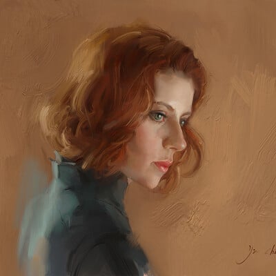 Digital painting of Black Widow(Scarlett Johansson)