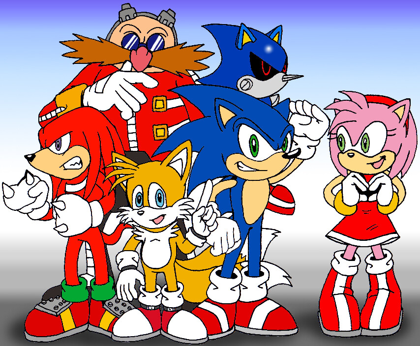 Sonic the Hedgehog along with Miles "Tails" Prower, Knuckles the ...