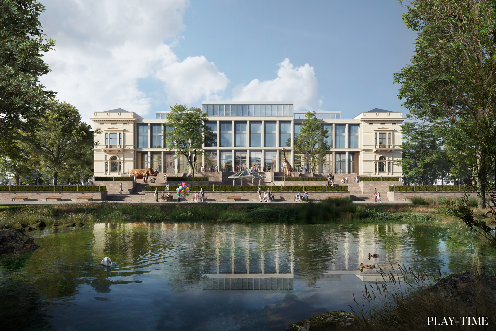 New theater in Frankfurt designed by Burckhardt Partner AG. Image by PLAY-TIME