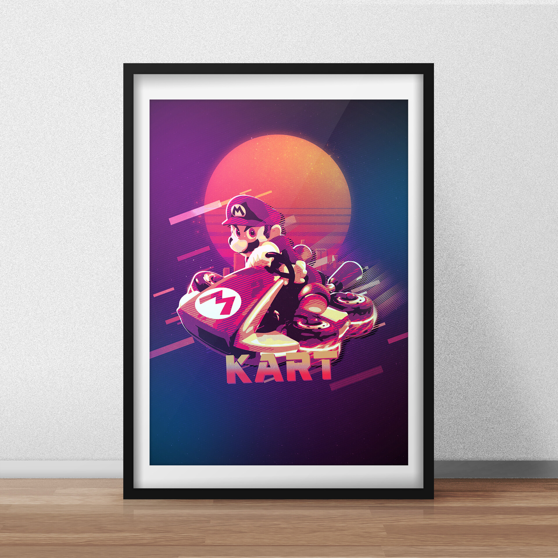Neon Mario Kart, Artes digitais por Wonder Artist