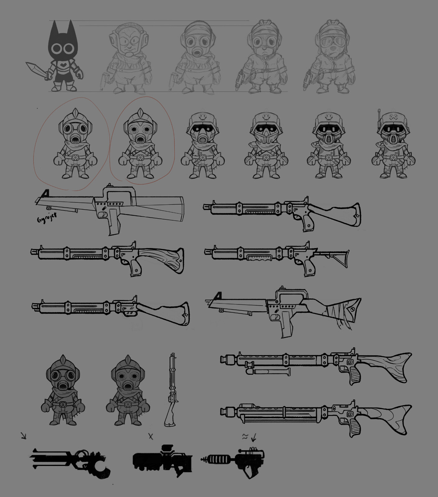 Some character and weapon exploration.