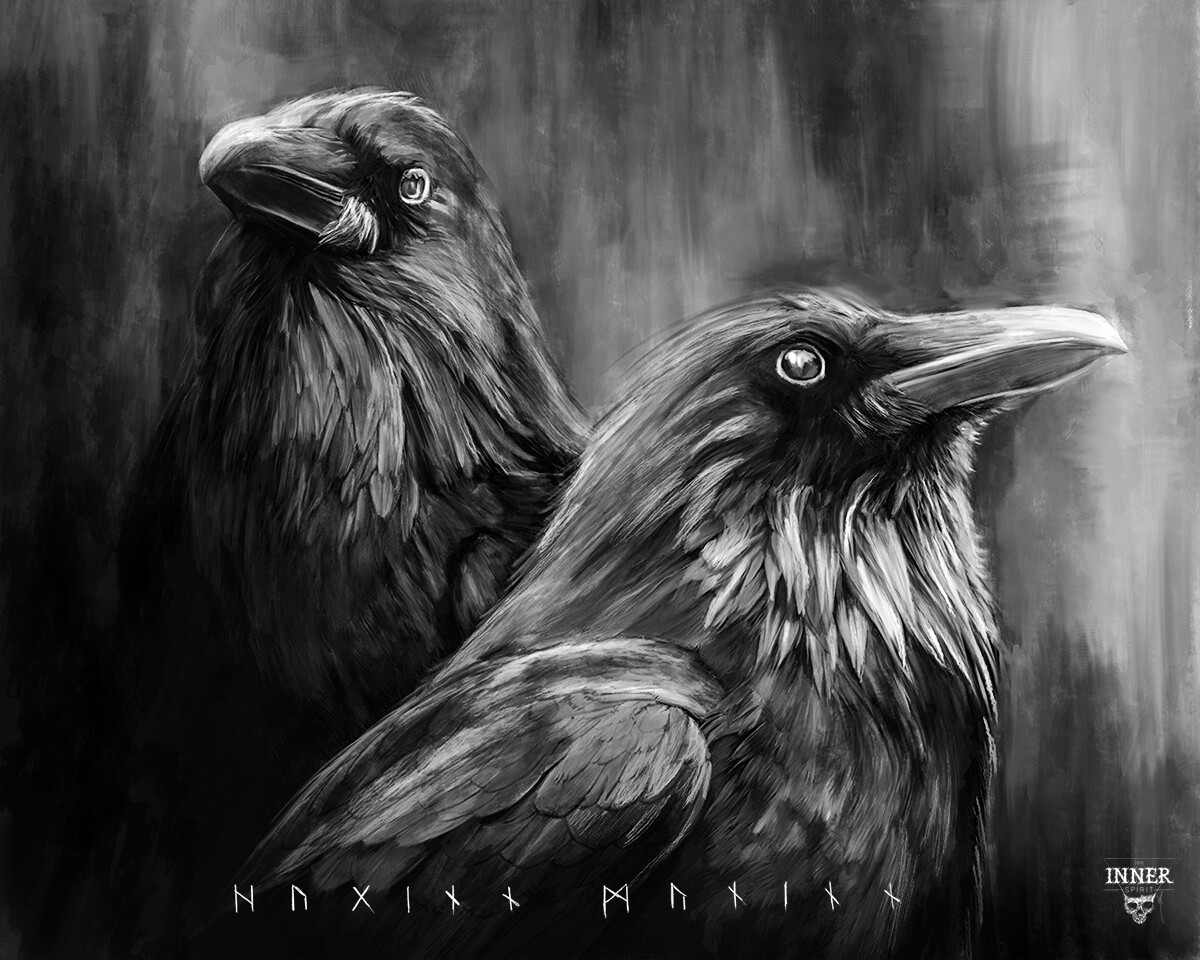 ArtStation - Huginn and Muninn