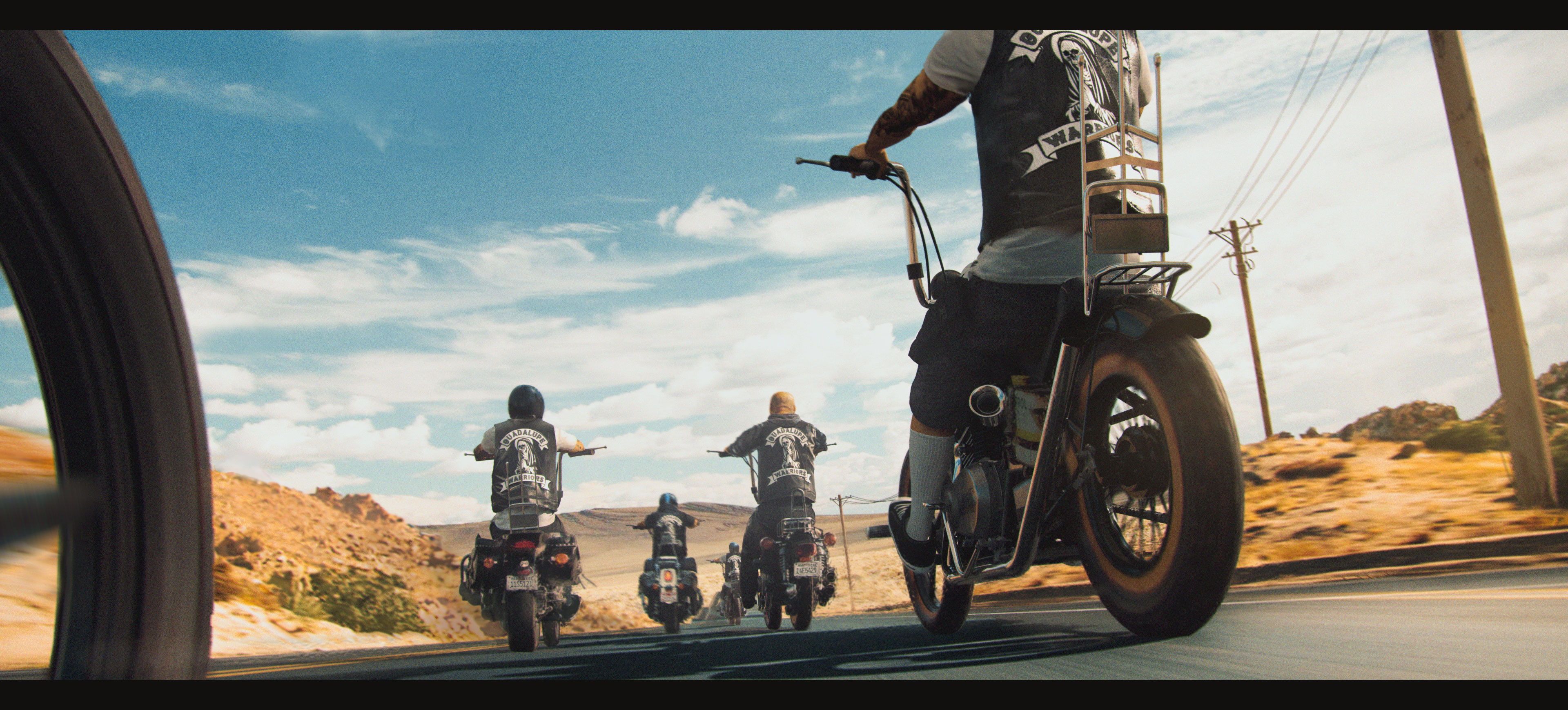 Riding on the desert