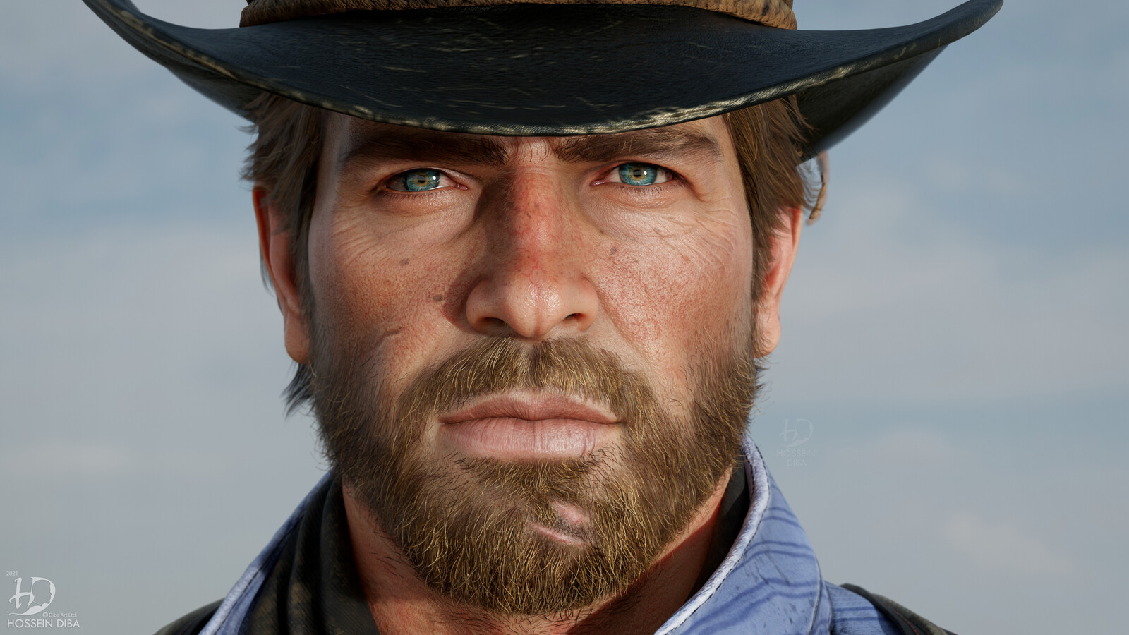 Hossein Diba 3D Model of Arthur John Marston and Red Harlow