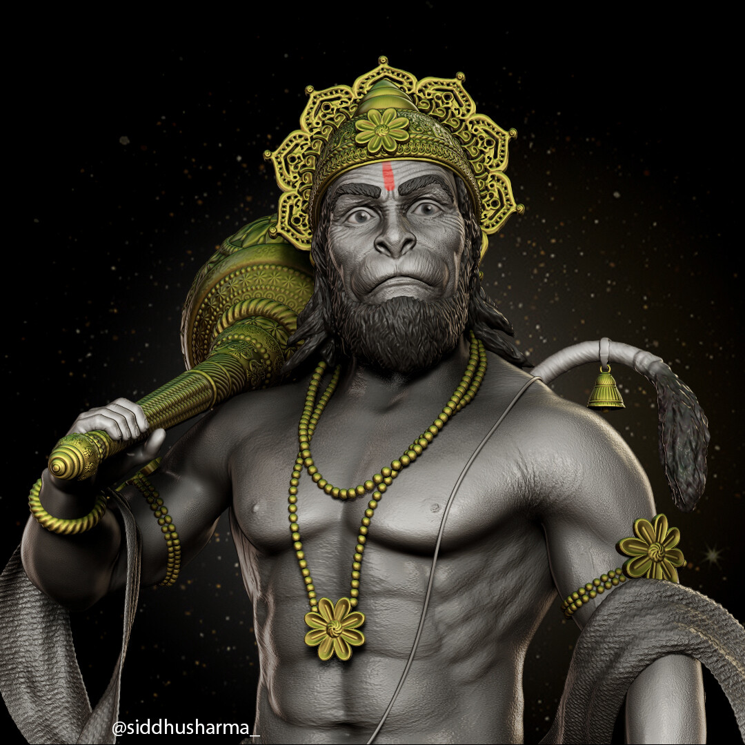 ArtStation - Lord Hanuman By Siddhu Sharma