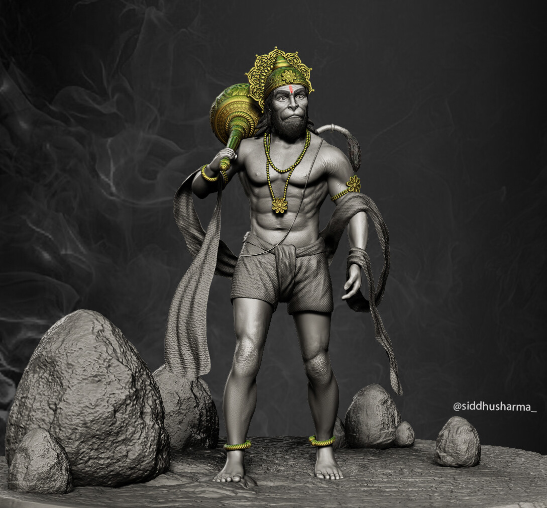 ArtStation - Lord Hanuman By Siddhu Sharma