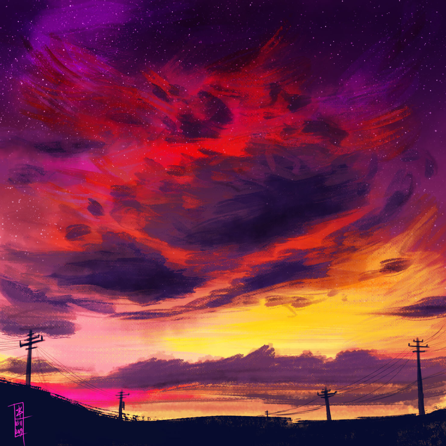 the sky