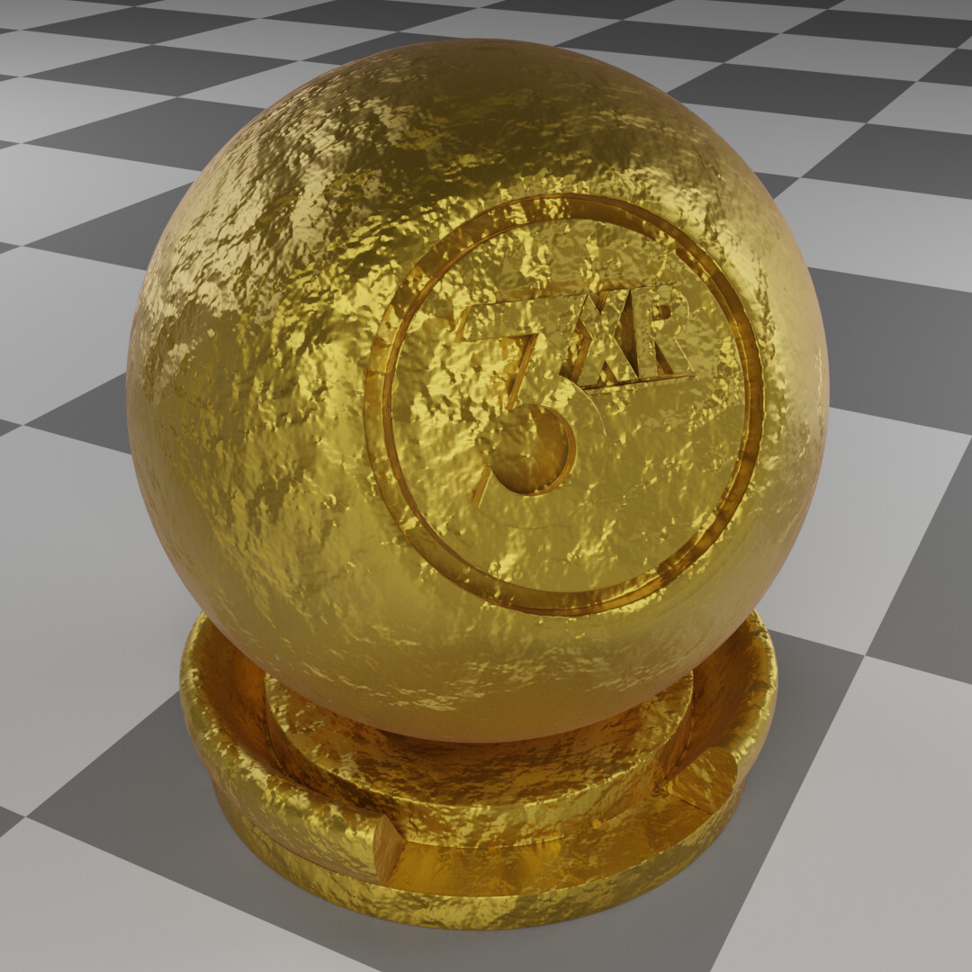 Gold foil procedural material made &amp; rendered in Blender.