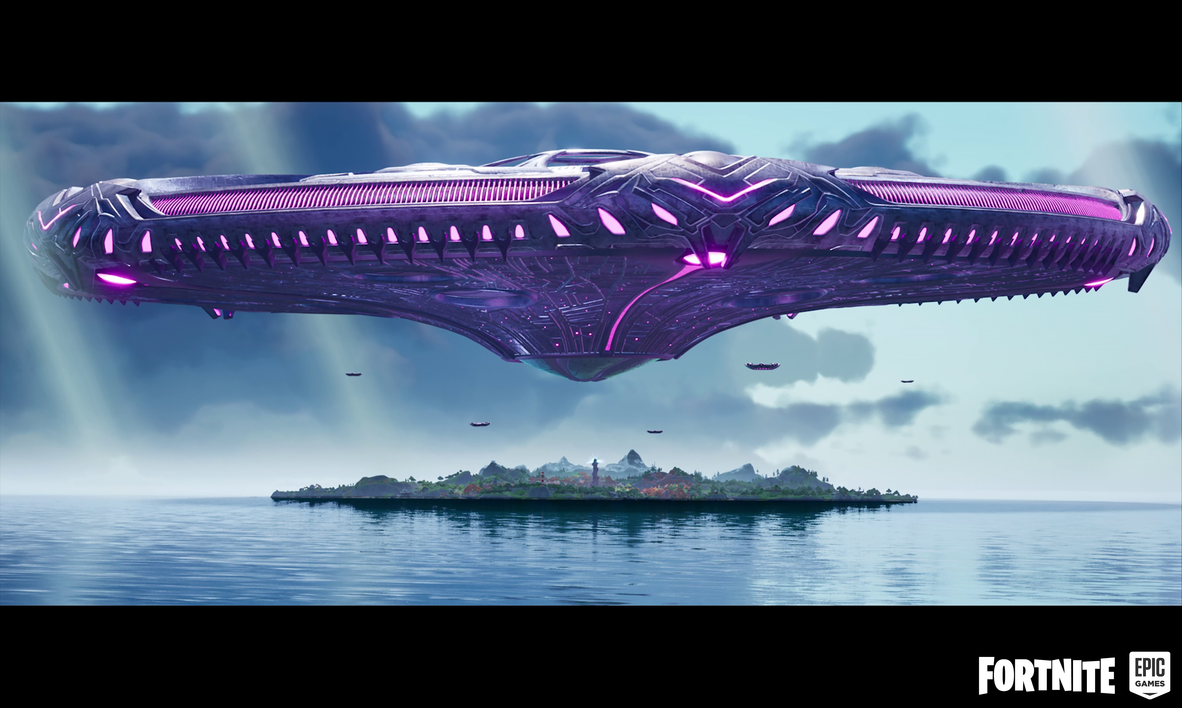 Tree replacement and entire island setdressing, level loading and modification, mothership shader modification.