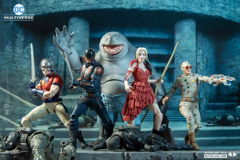 Suicide Squad - Harley Quinn, Polka Dot Man, and Bloodsport - Engineering and joint articulation work for all 3 of these figures.