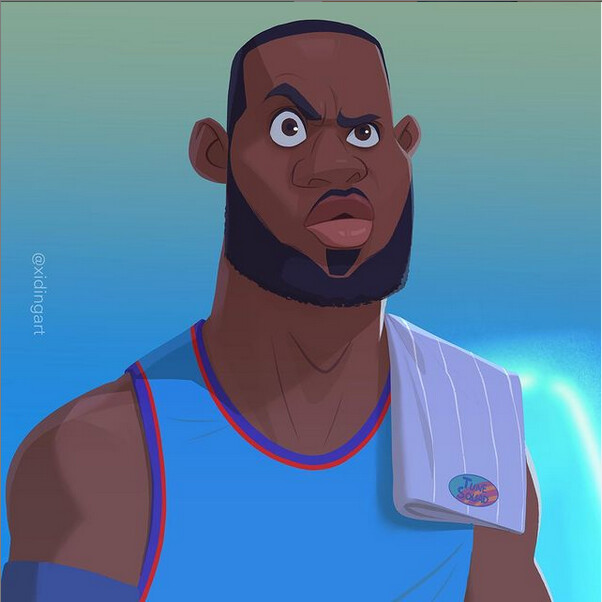 space jam cartoon lebron james