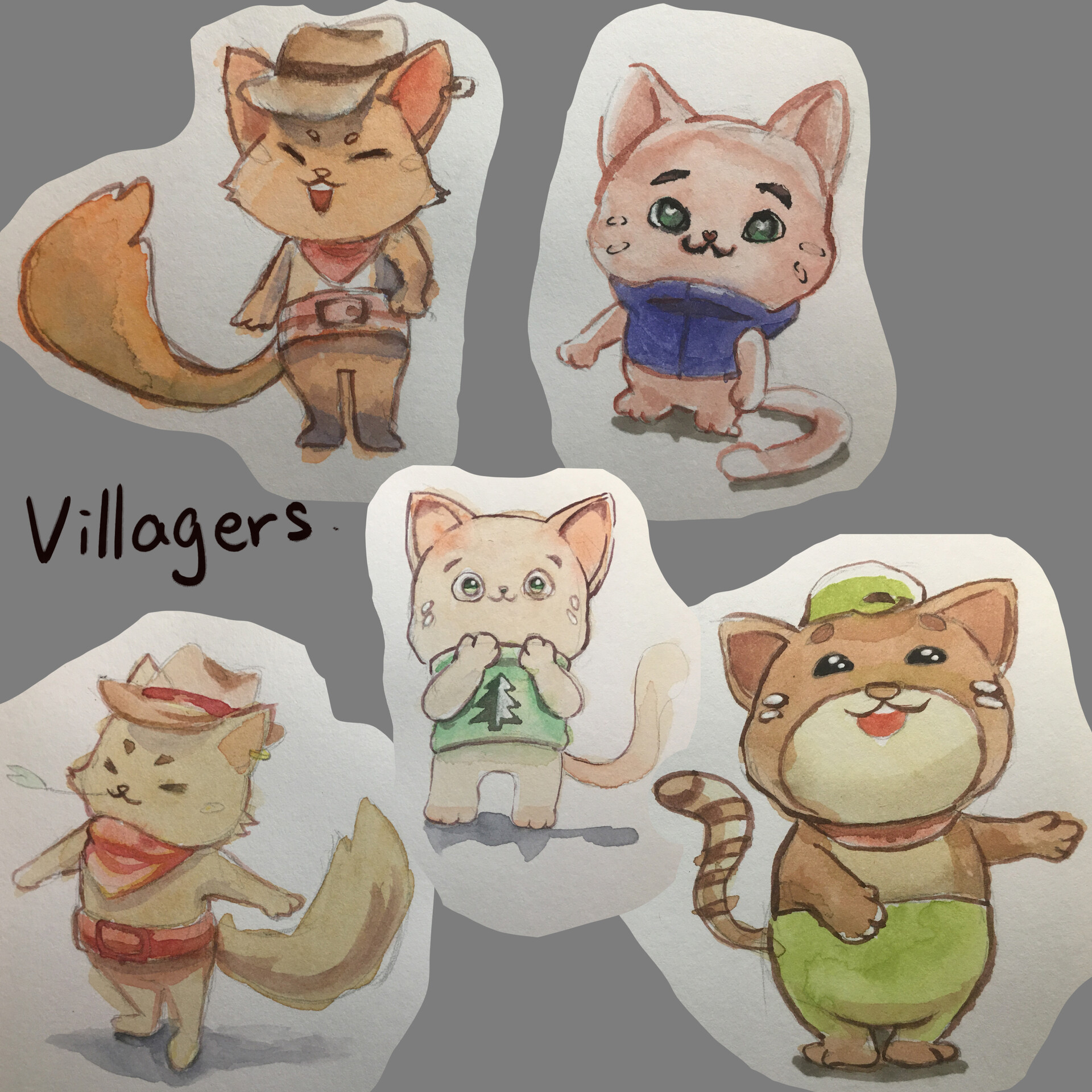 ArtStation - Cat Game - The Cats Collector! Style Study