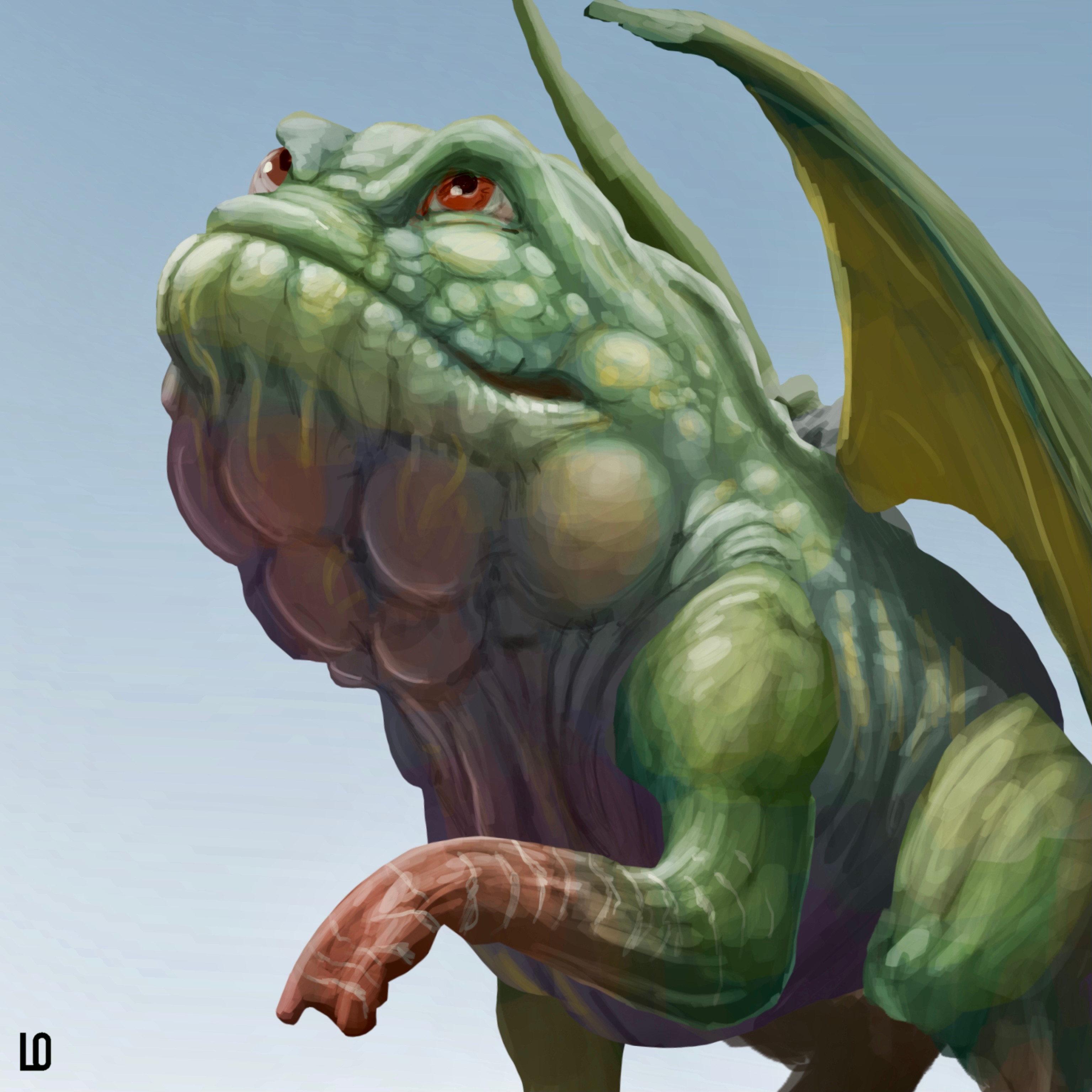 Dragon toad detail