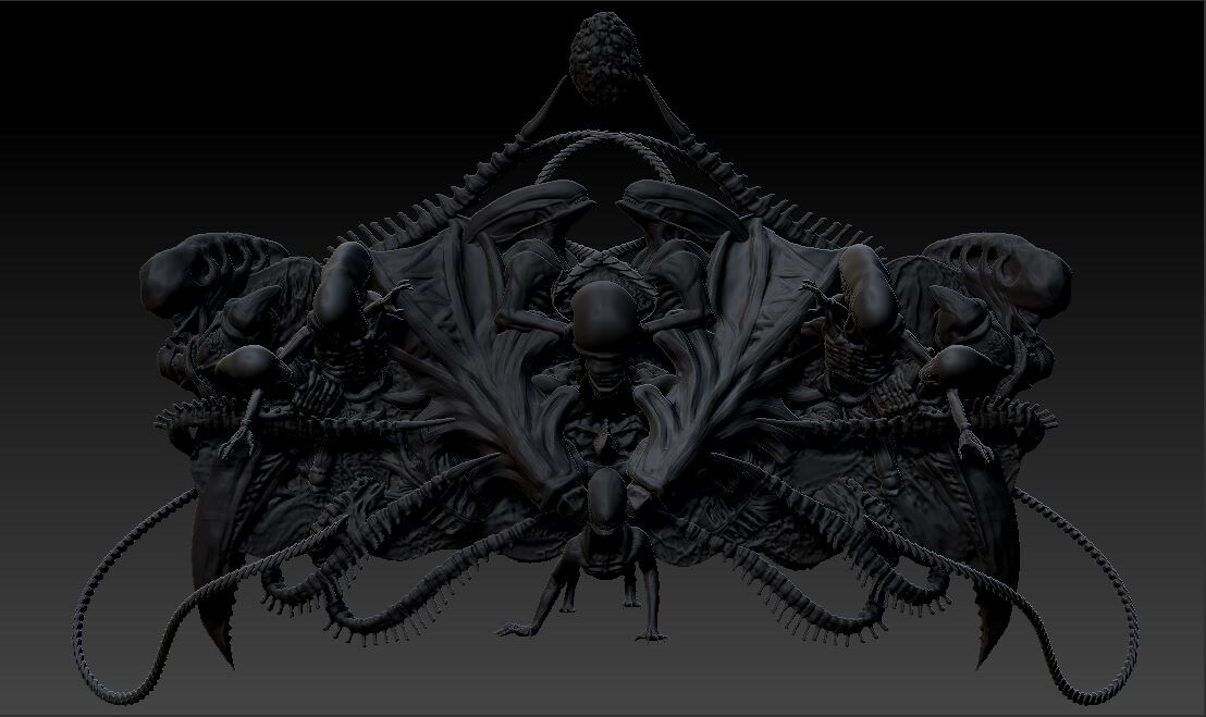 ArtStation - Alien mural, Jade Roudier-Luque