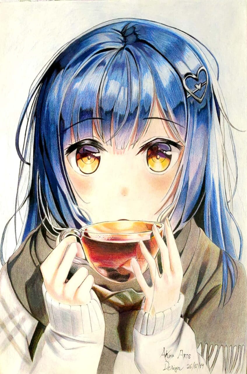 5 Aug  Sipping Tea Anime Transparent PNG  586x634  Free Download on  NicePNG