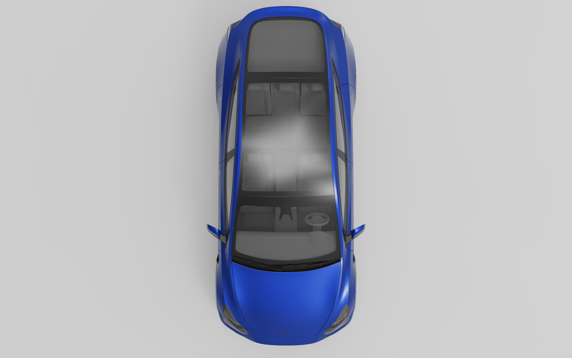 Tesla model y top shop view