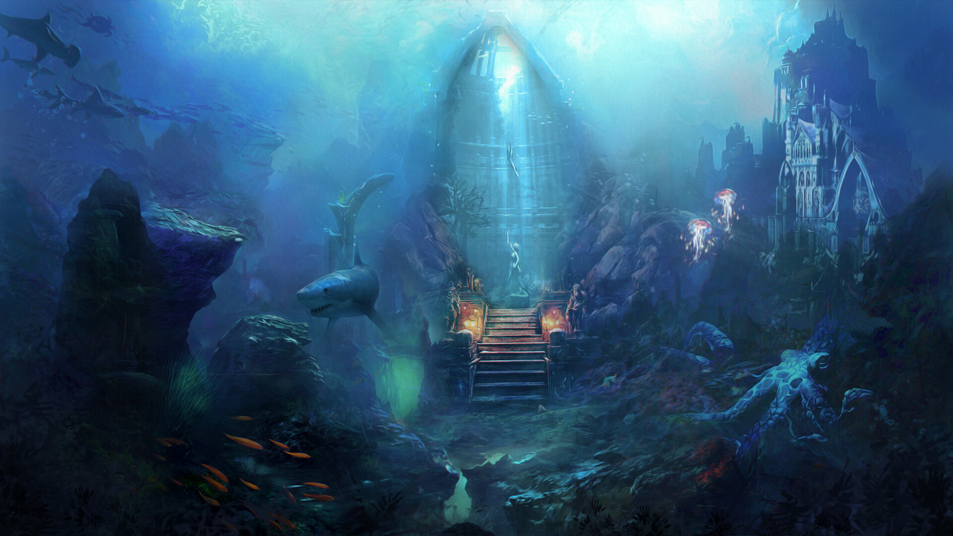 ArtStation - Underwater Ruins