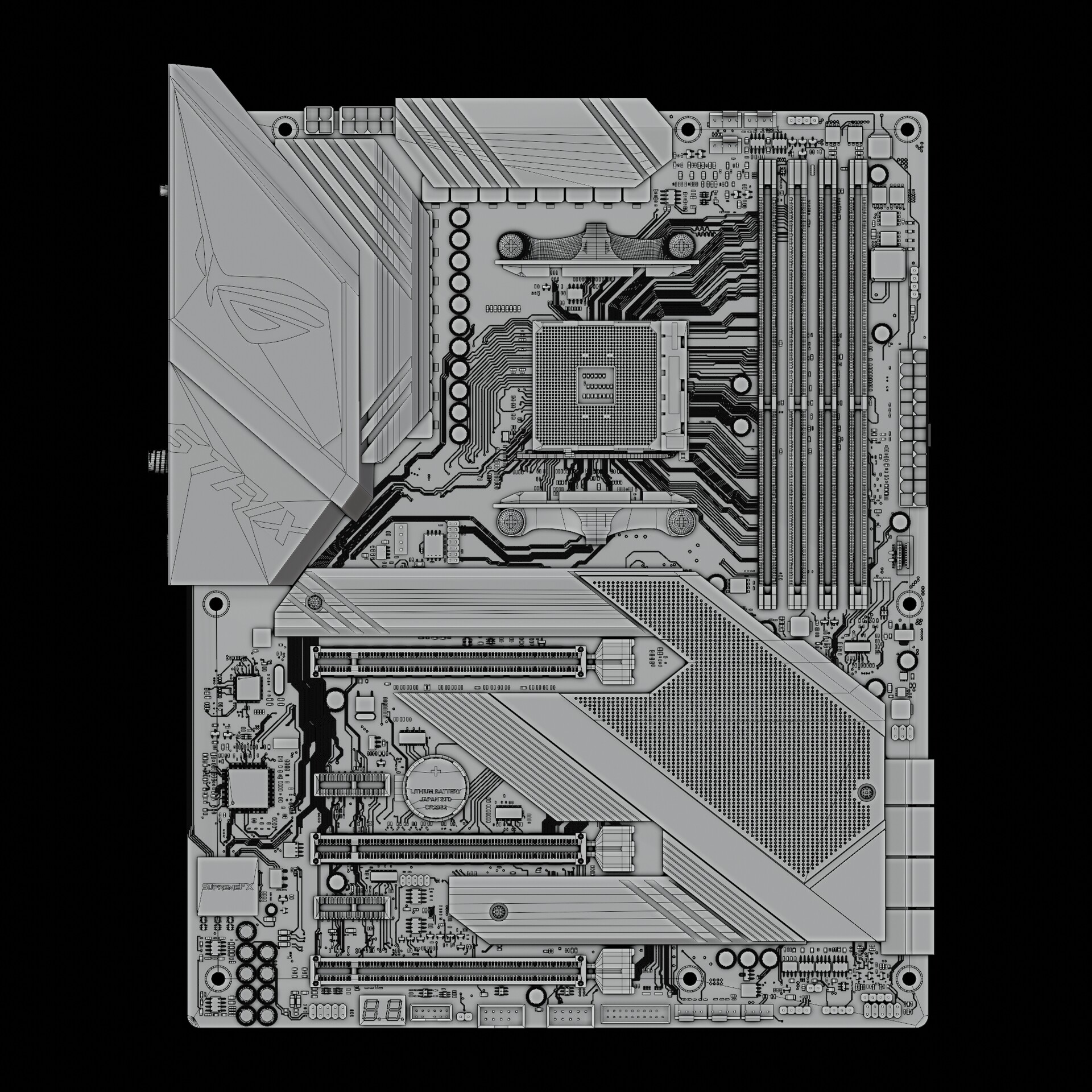 ArtStation - ASUS ROG Strix X570-E Gaming - Hardsurface model