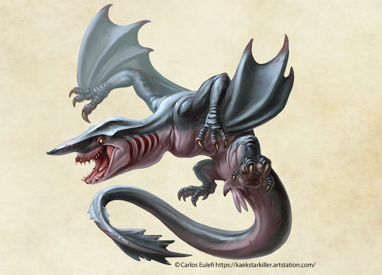 Goblin Shark Dragon commission for roleplaying