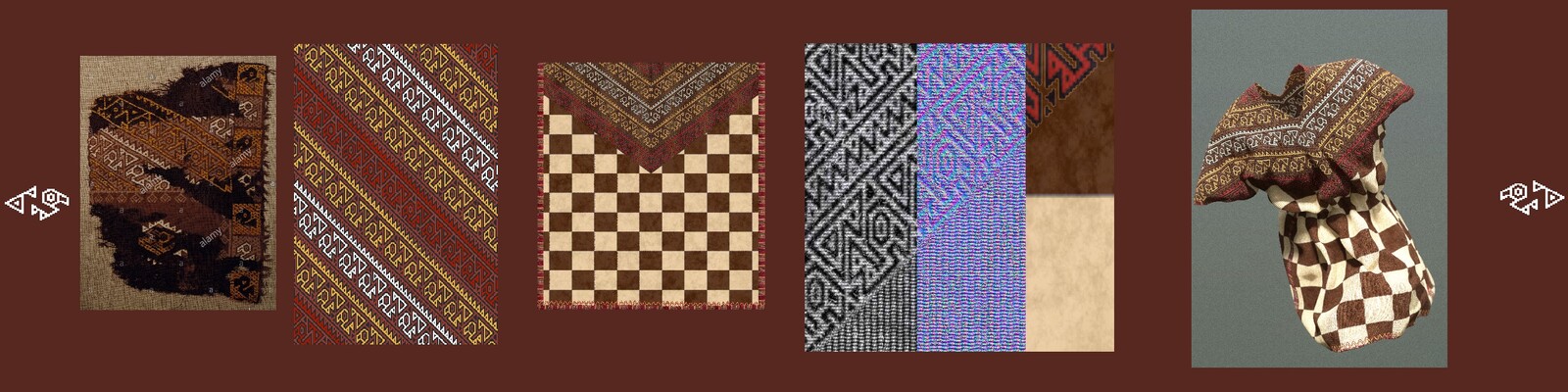 reconstruction of the ancient pattern

