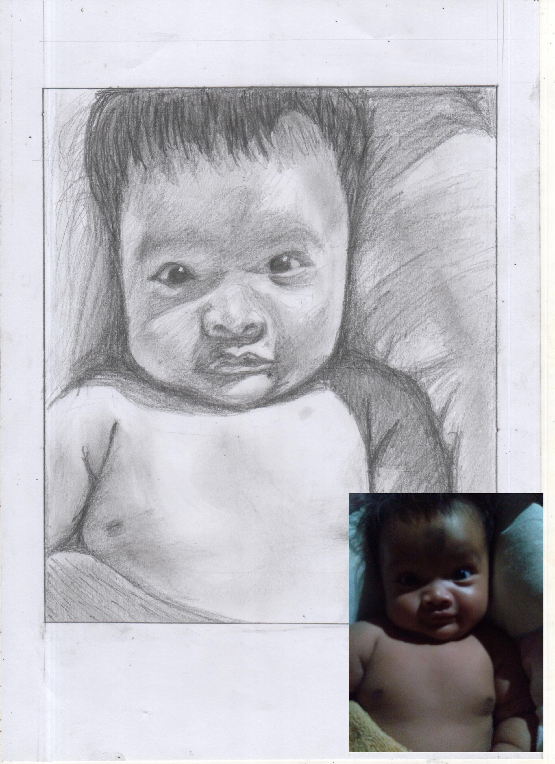 Buy Baby Portrait,custom Pencil Sketch From Photo, Custom Baby Drawing From  Photo, Original Portrait, Sketch Art, Custom Portrait Online in India - Etsy