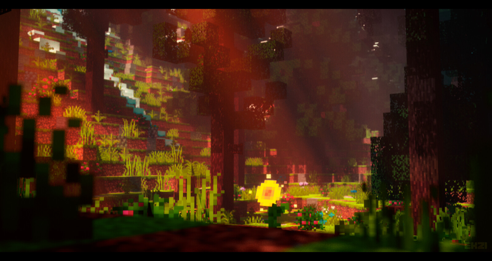 Ilya Vdovyuk Minecraft Sunny Forest Render