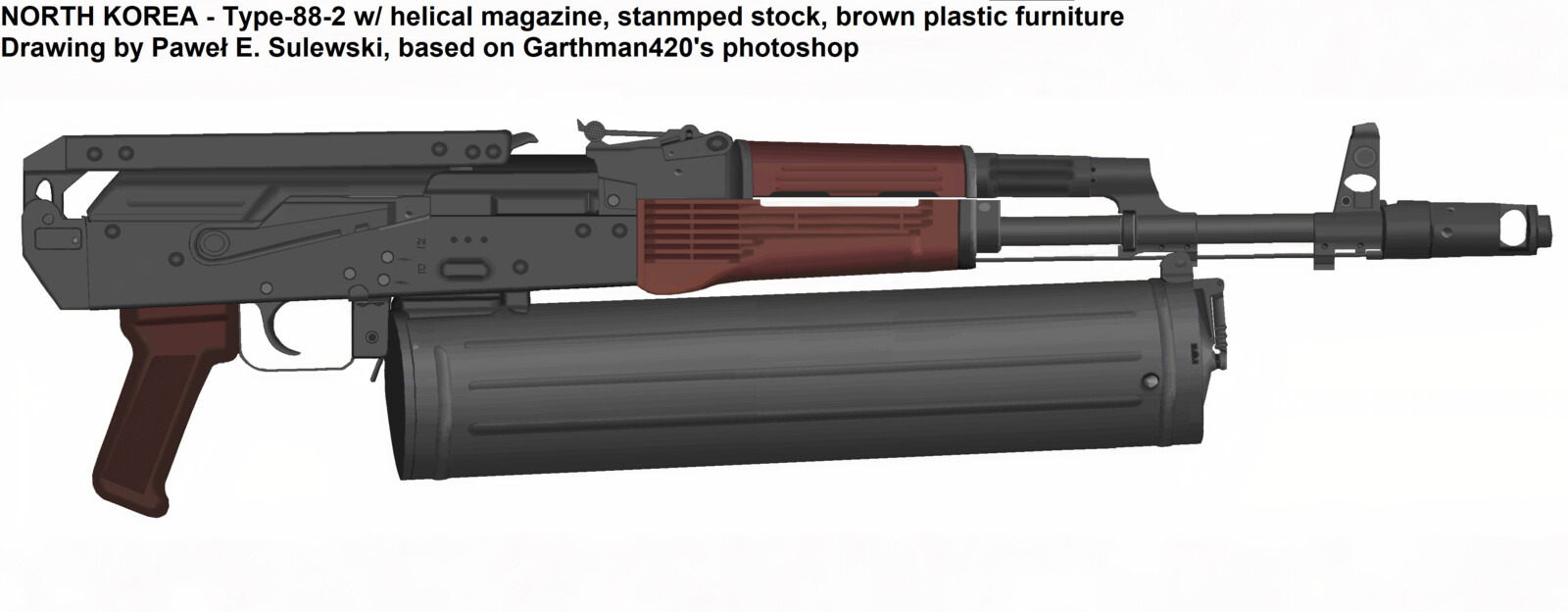 Pawe sulewski north korea type 88 2 rifle with helical magazine