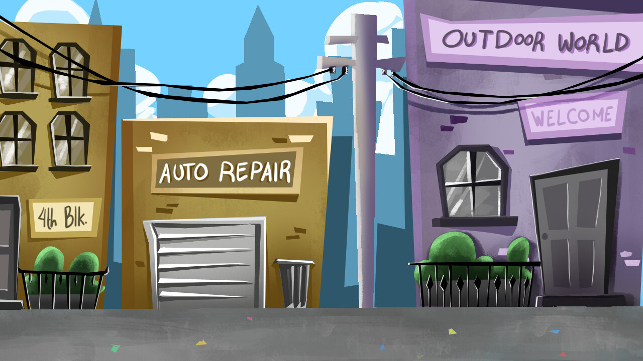 ArtStation - Cartoon Background Studies