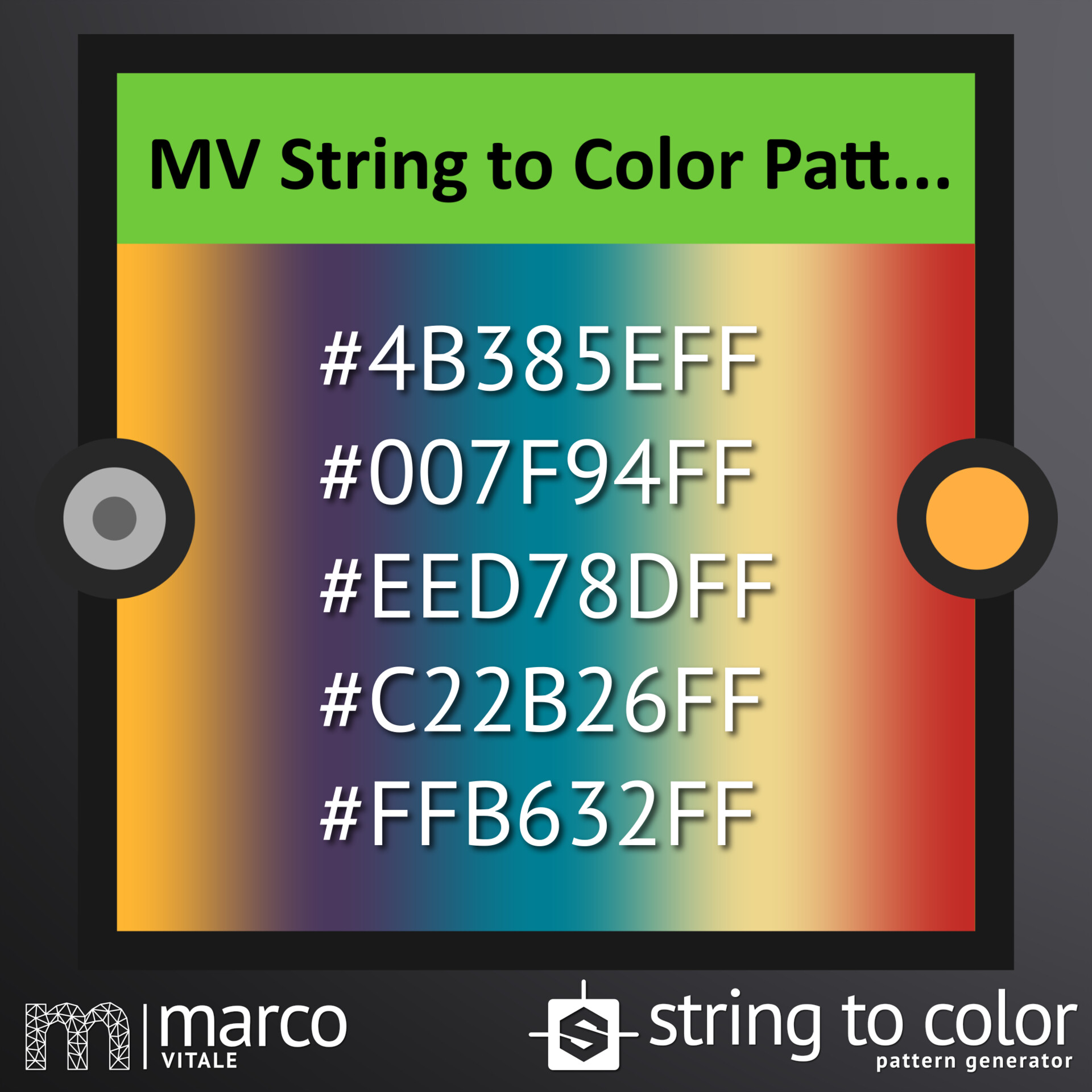 ArtStation MV String to Color Pattern Generator