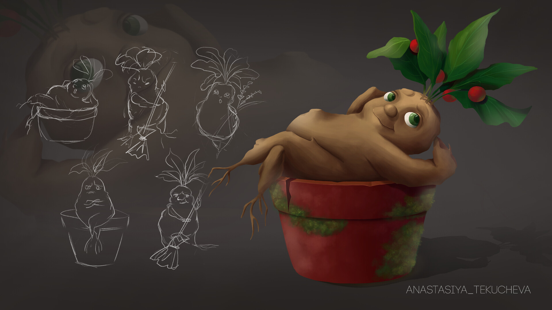 ArtStation - Cute Mandragora