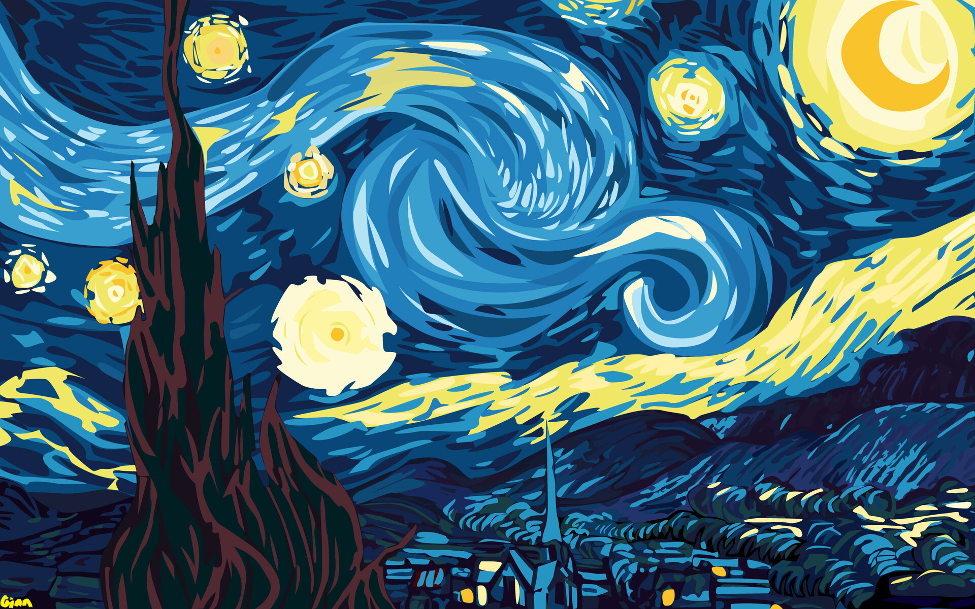 ArtStation Van Gogh Starry Night