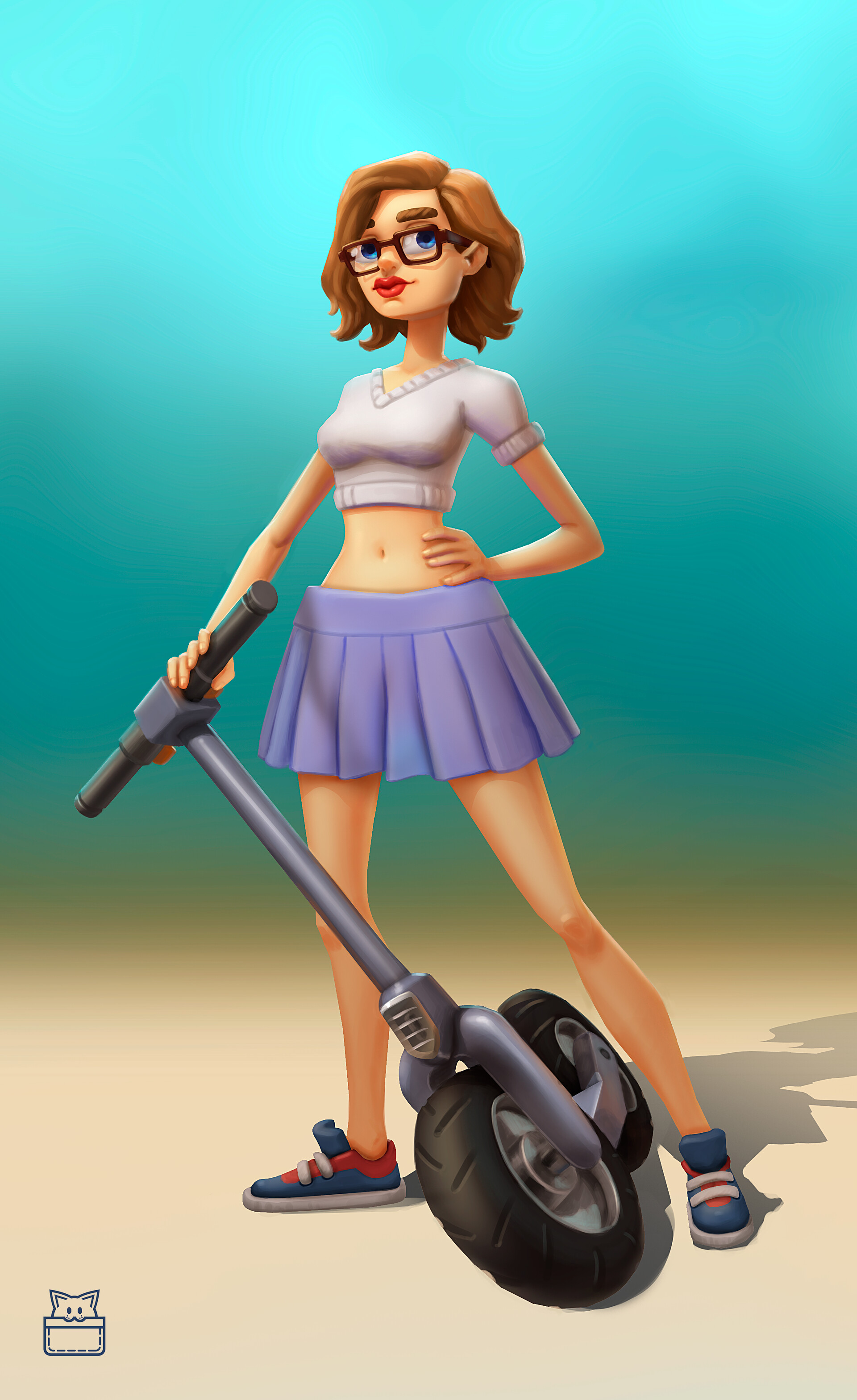 ArtStation Scooter girl