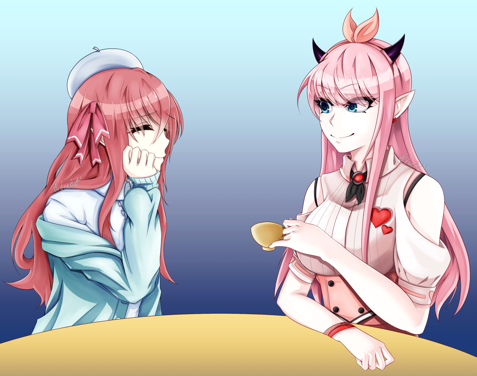 Artstation Reina And Hana Tea Time Cody Turner