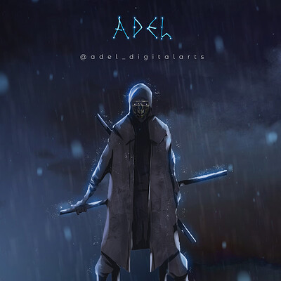 Adel Hemici - Flying, Anime Digital Painting with Adobe Photoshop