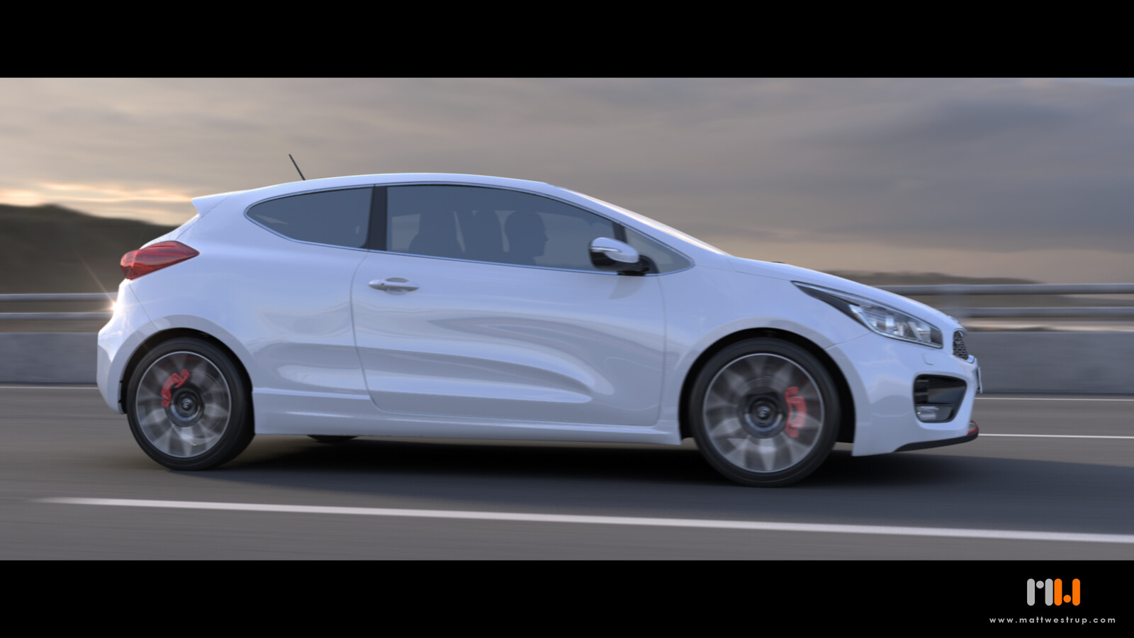 Role: Director, Modelling , Texturing, Lighting, Animation, Compositing.
(Car is client's CAD model with modified geometry)
HDRI courtesy of Stu Rowbottom