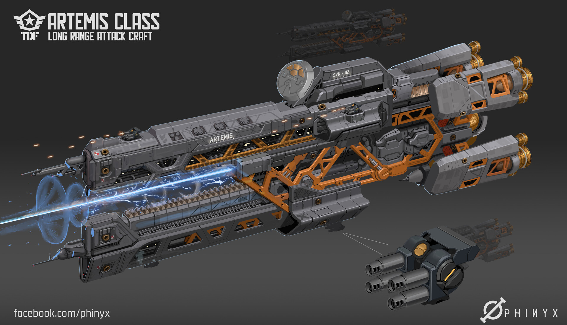 ArtStation Commission Artemis Class Long Range Attack Craft