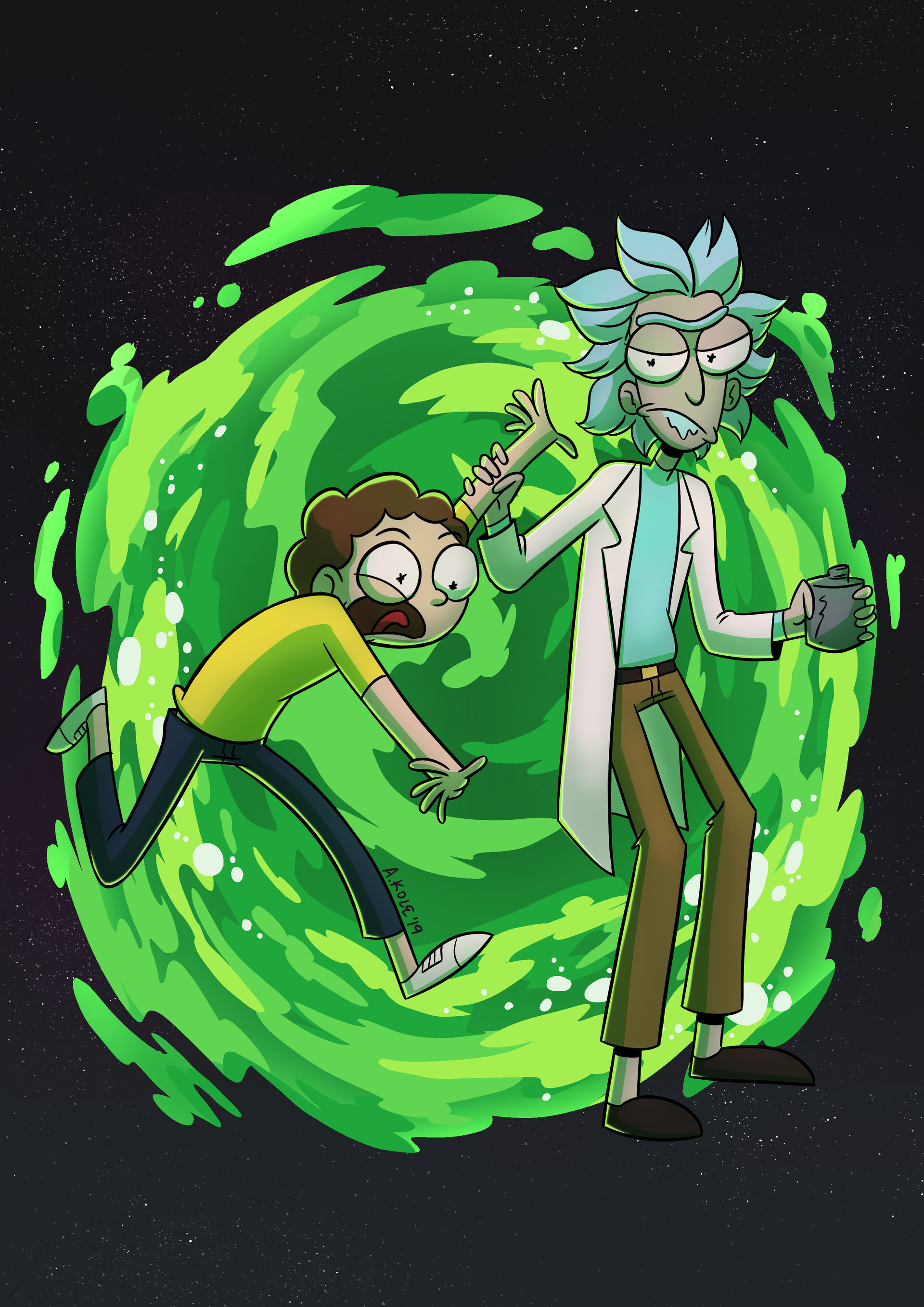 ArtStation - Rick and Morty Portal animation