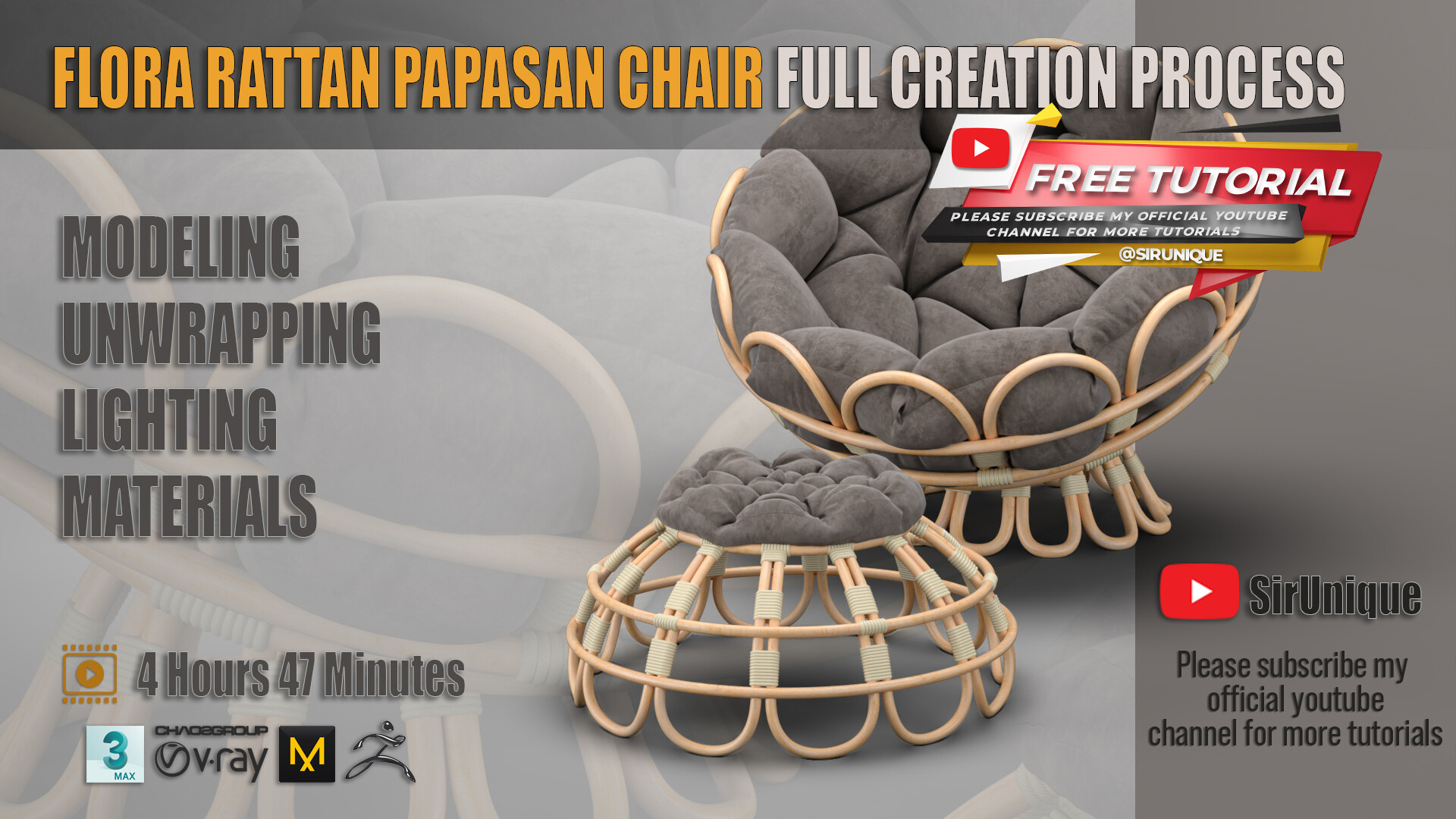 Flora rattan outlet papasan chair
