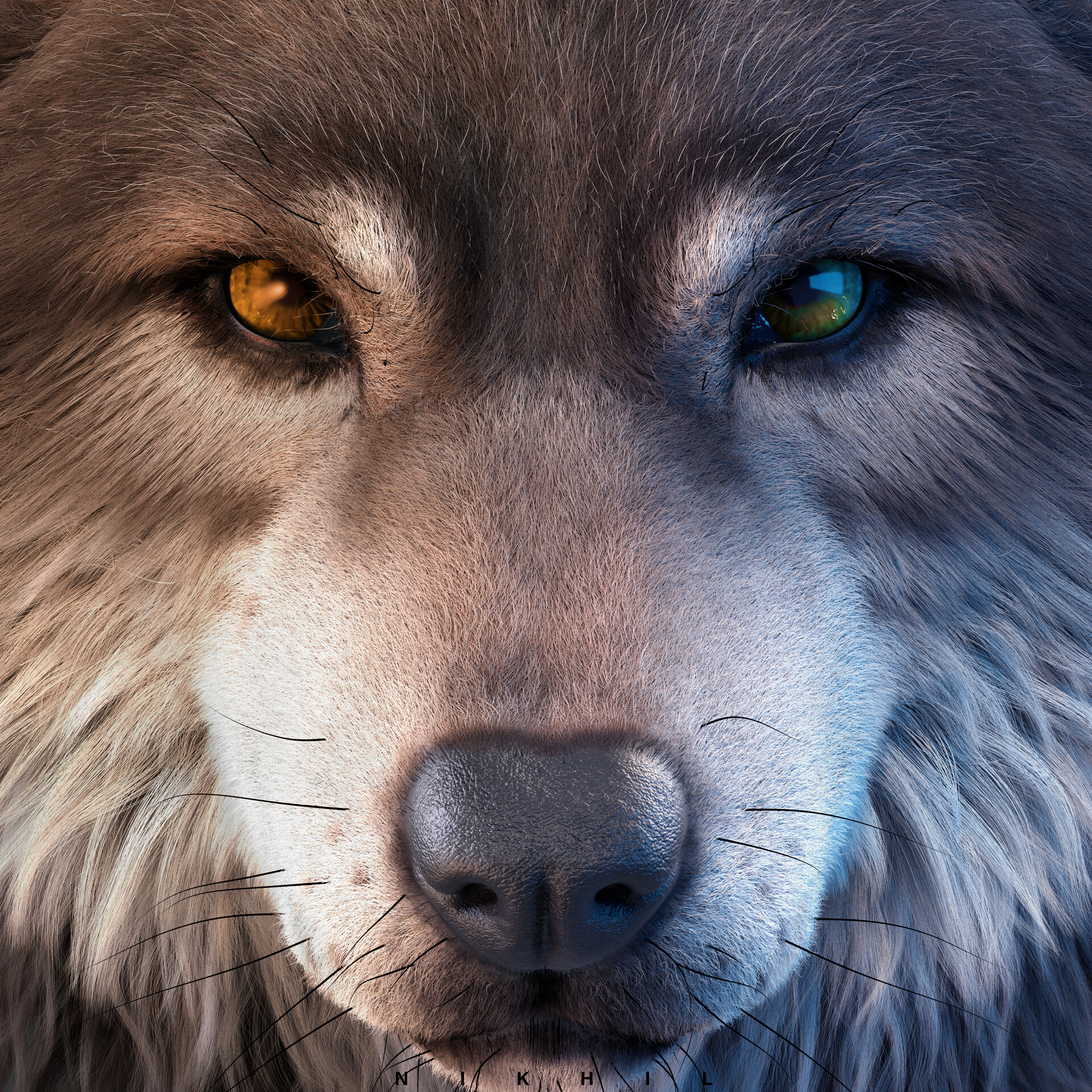 ArtStation - Wolf head
