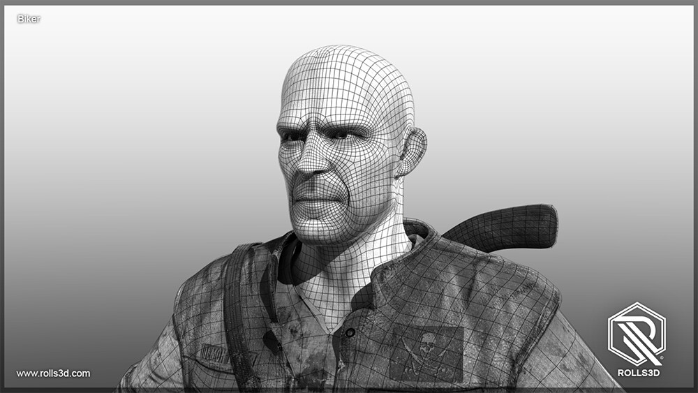 Biker 3D Character