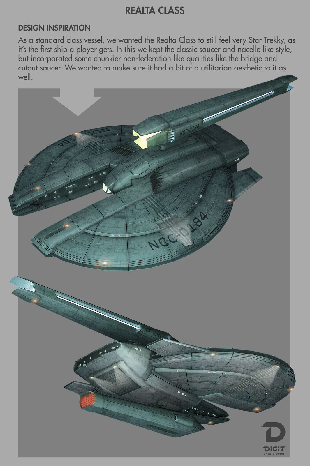 Realta class starship (art direction)