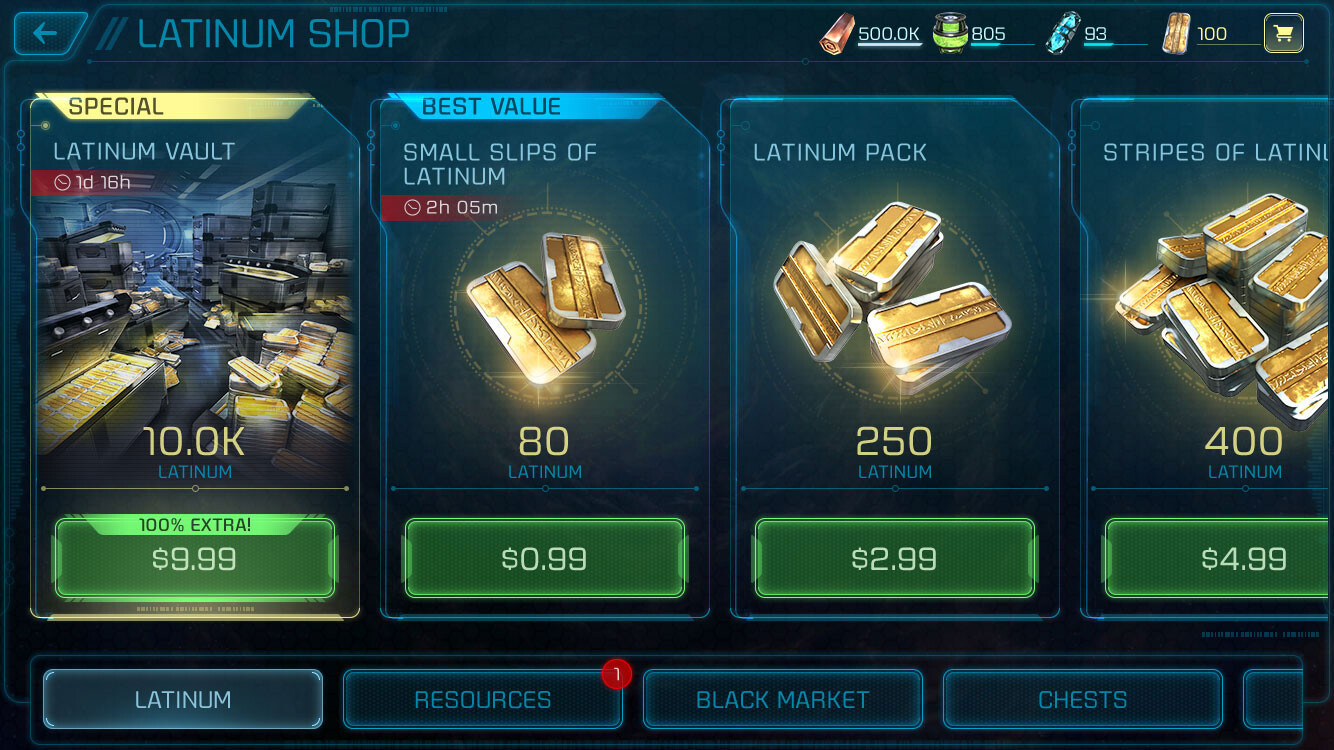 Shop renders and UI mockups